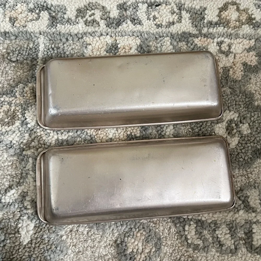 Vintage Philco Kitchen Aluminum Metal Ice Cube Trays, Set of 2